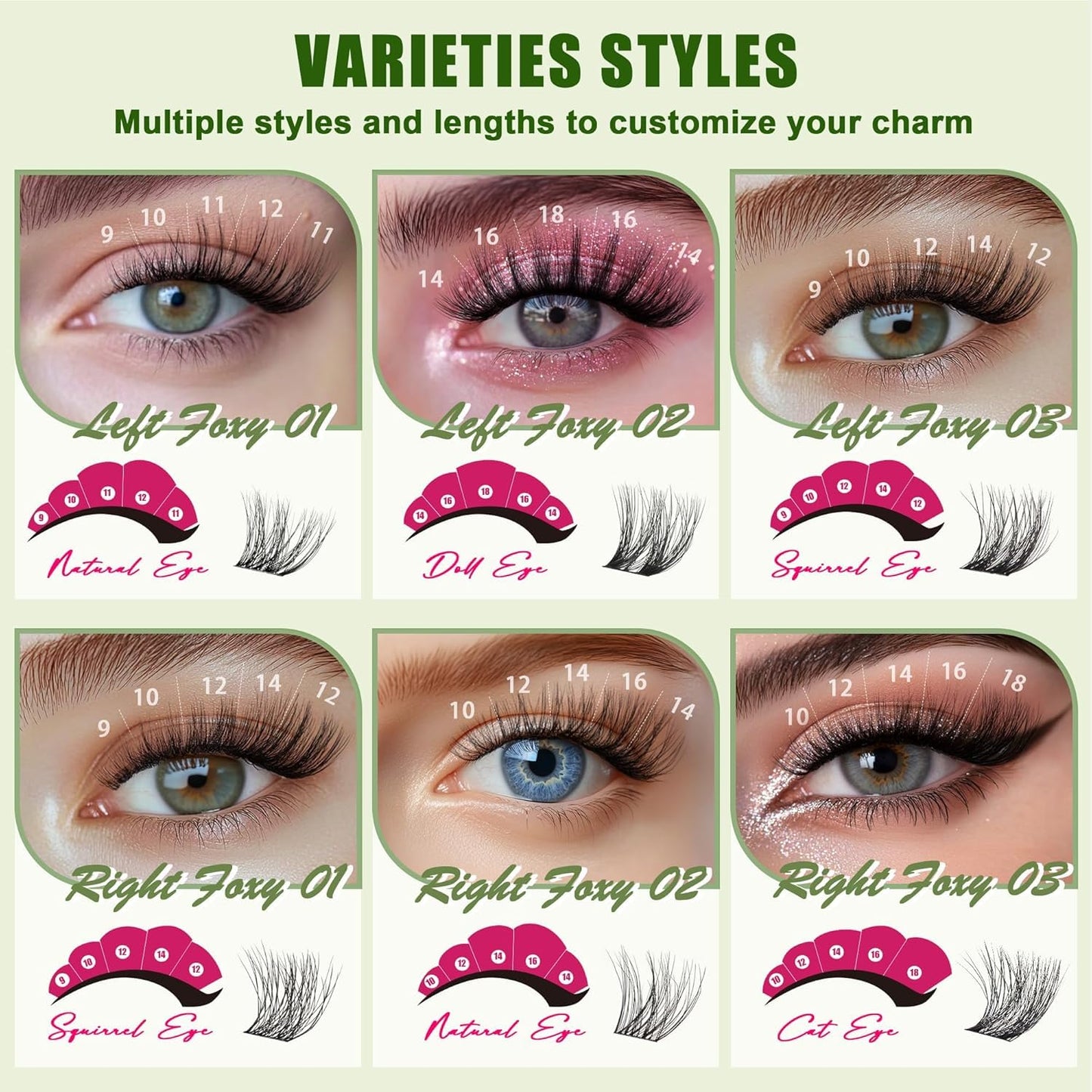 CCODDY Lash Clusters Kit 432 Pcs – D Curl Biodegradable Lashes for DIY Home Extensions