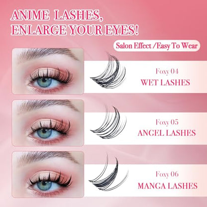 CCODDY Lash Clusters Kit – 360 Pcs Wide-Band Lashes (8–16mm) DIY at Home