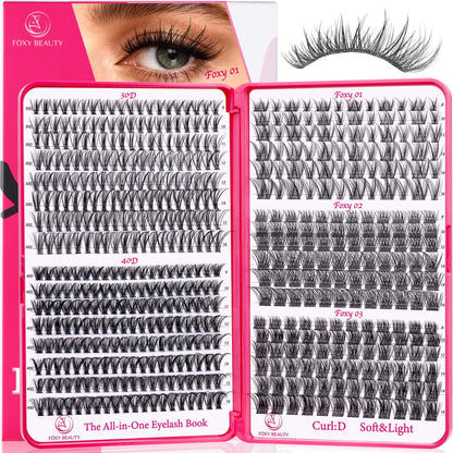 CCODDY Lash Clusters Kit – 536Pcs, D-Curl 8-16mm, DIY Natural Look
