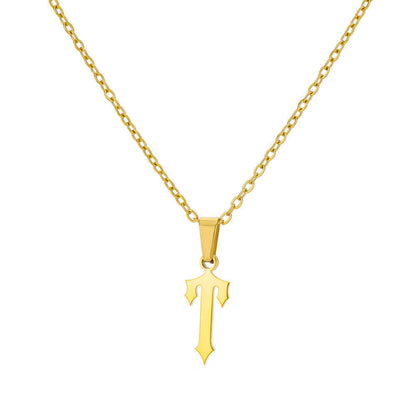 Funky A-Z Letter Pendant Necklace