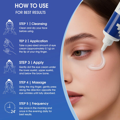 ceedoo Eye Cream for Wrinkles & Fine Lines | Ceramides, Peptides & Caffeine
