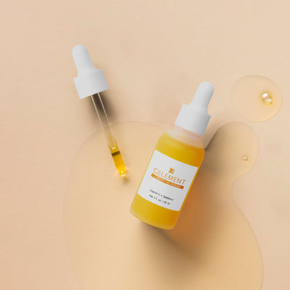 Celement C Berry Oil Serum with Vitamin C, Sea Buckthorn, Rosehip, Jojoba, Squalane – Brightening Serum for Even Tone, Nail & Cuticle Care – 1 fl oz