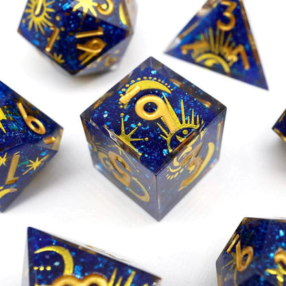Celestial Body | Sharp Edge Dice | Resin | 7 Piece Set