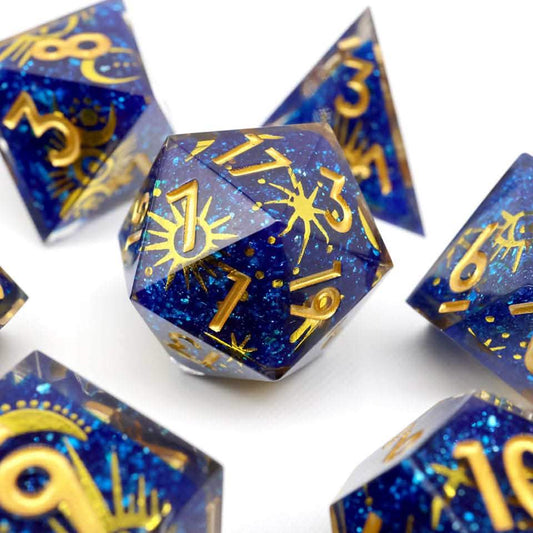 Celestial Body | Sharp Edge Dice | Resin | 7 Piece Set