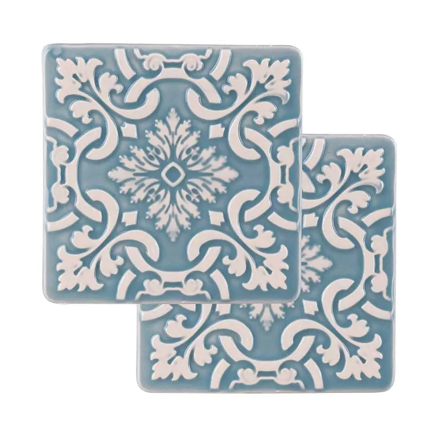 Set of 2 Ceramic Coasters Azulejo | Blue
