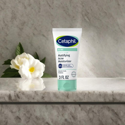 Cetaphil Mattifying Acne Moisturizer with 0.5% Salicylic Acid – Gentle Hydration for Sensitive, Acne-Prone Skin | 3oz