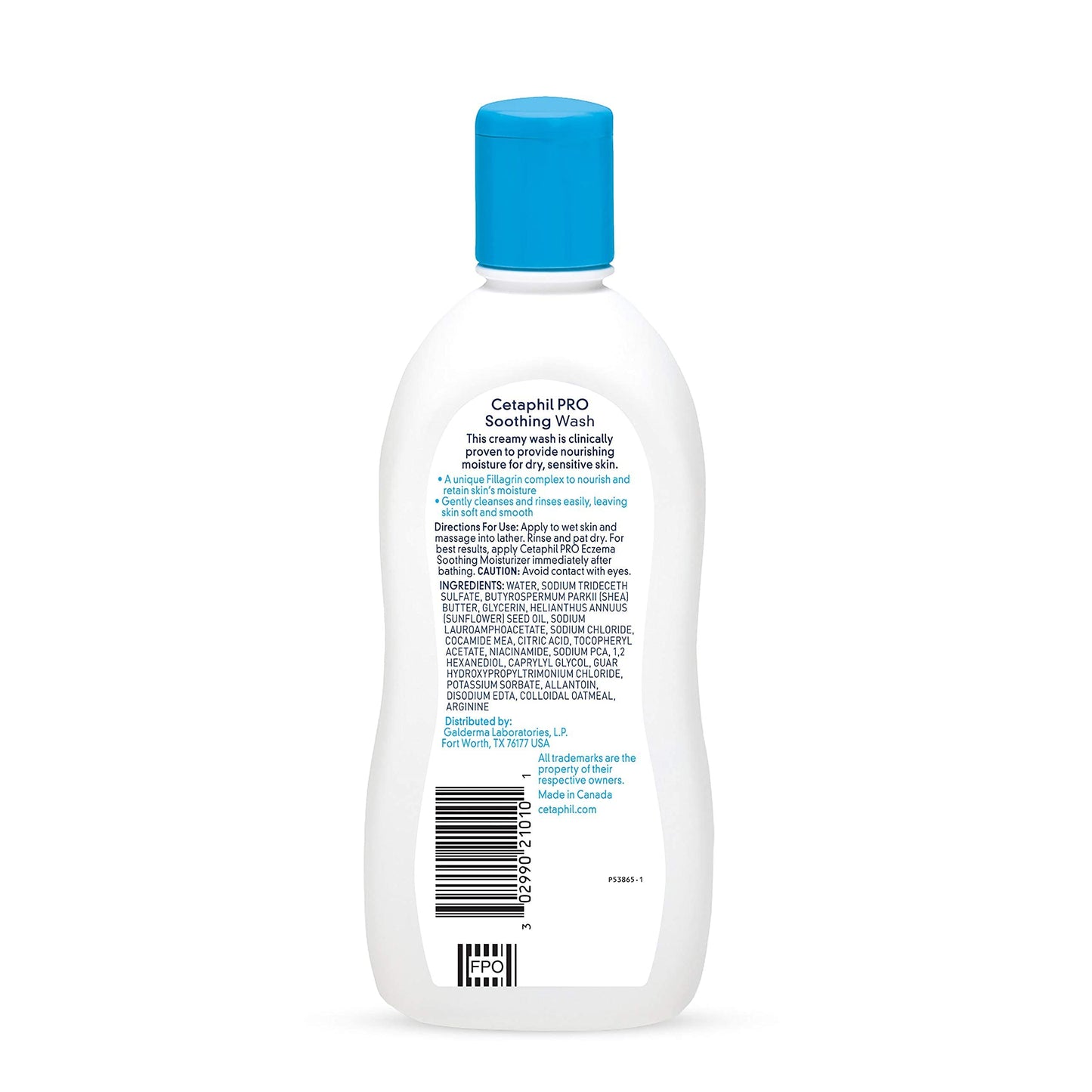 Cetaphil RESTORADERM Soothing Wash 3-Pack – Fragrance-Free, Hypoallergenic
