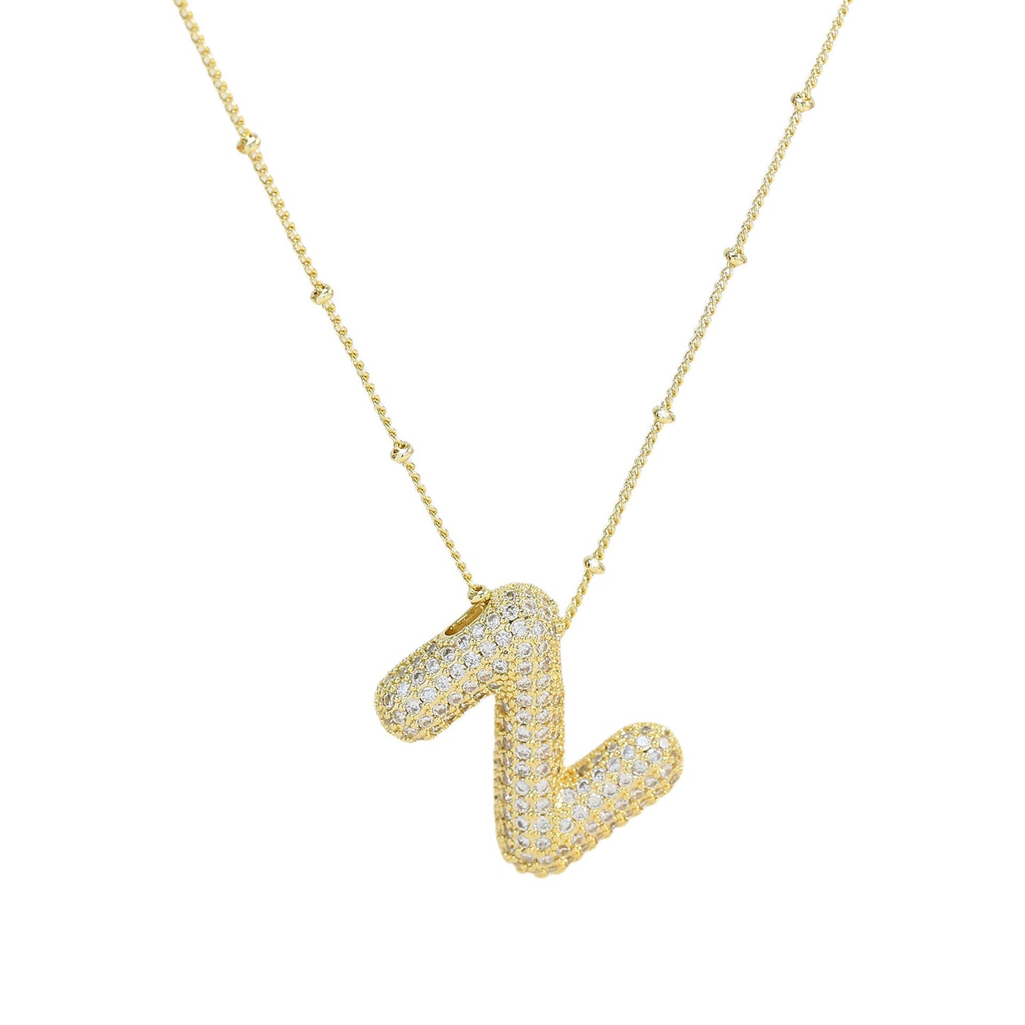 Bubble Balloon A-Z Letter Pendant Necklace