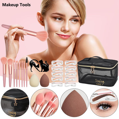 CHAFFUL All-in-One Makeup Kit for Women | Complete Gift Set with Foundation & Brushes