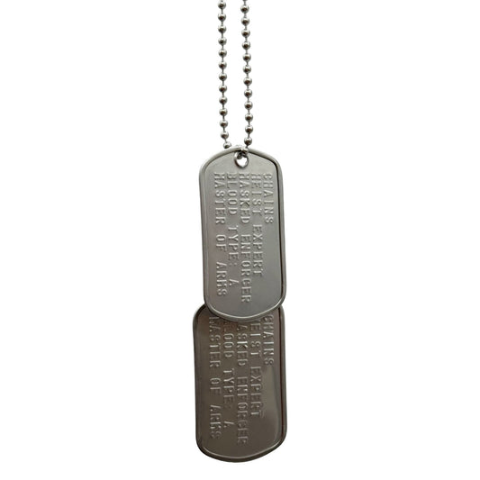 'CHAINS' Inspired US Military DOG TAGS- Collector's Pendant Necklace Cosplay Prop