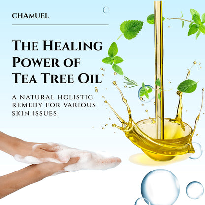 Chamuel Tea Tree Body Wash – 100% Natural, Gentle Cleanse for All Skin Types (11.8 oz)