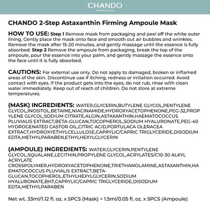 CHANDO HIMALAYA 2-Step Astaxanthin Firming Ampoule Mask – Radiance & Firmness (1.5ml + 5x33ml)