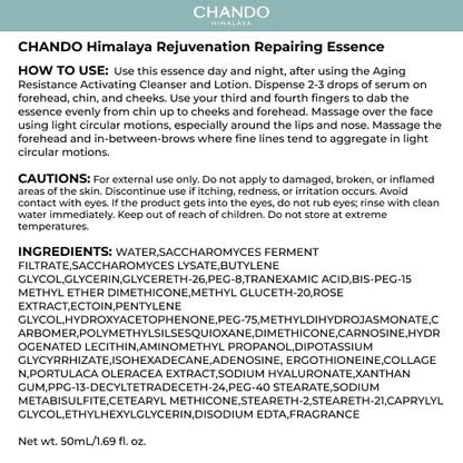 CHANDO HIMALAYA Advanced Repair Face Serum – Hydrating Anti-Aging Serum with Rose, Hyaluronic Acid & Peptides