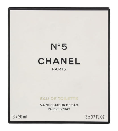 Chanel No. 5 for Women – 0.7oz EDT Spray + Two Refills Travel Set
