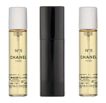 Chanel No. 5 for Women – 0.7oz EDT Spray + Two Refills Travel Set