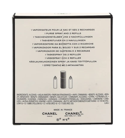 Chanel No. 5 for Women – 0.7oz EDT Spray + Two Refills Travel Set