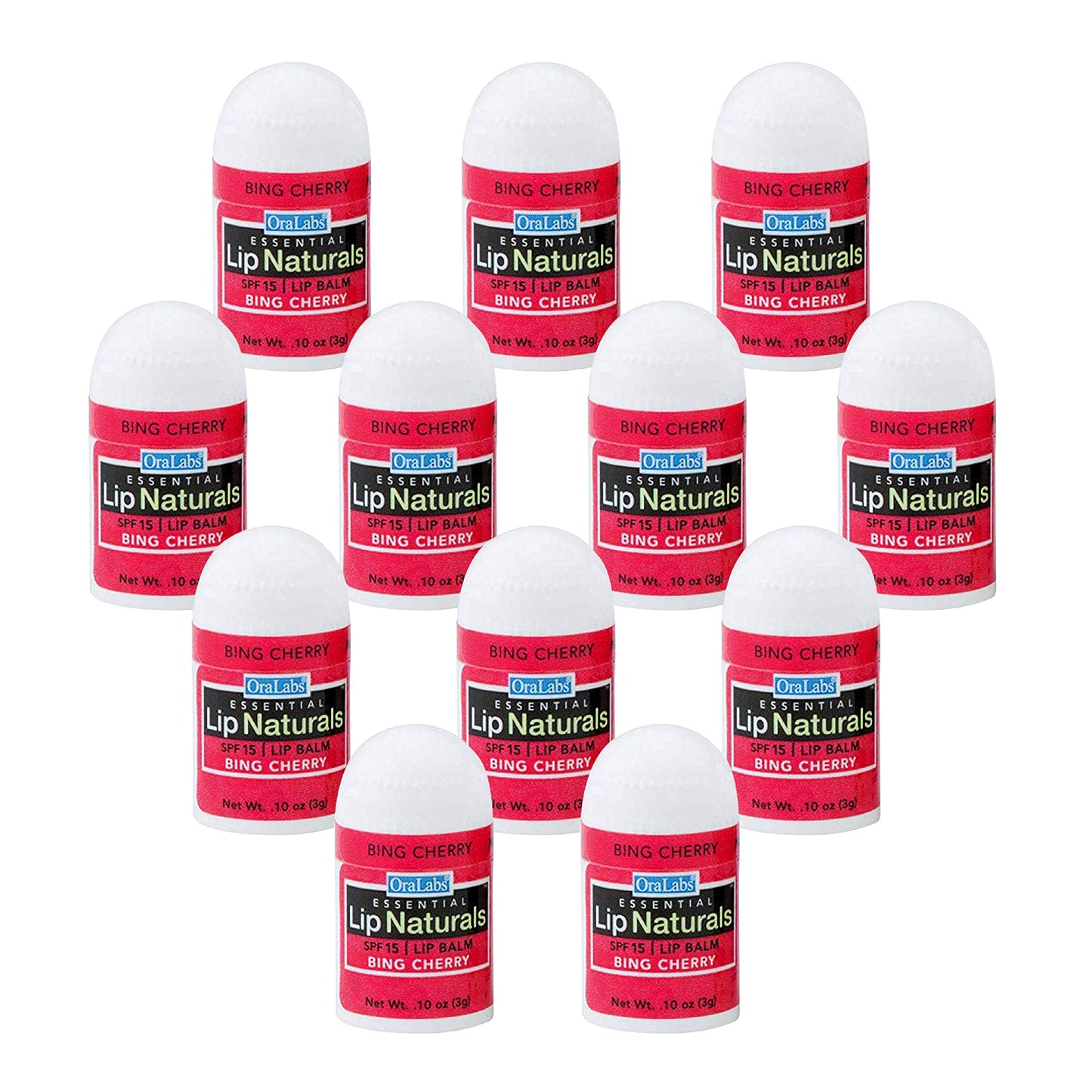 CHAP-ICE Lip Naturals Mini Bing Cherry Lip Balm SPF 15 - 12-Pack, Made in USA