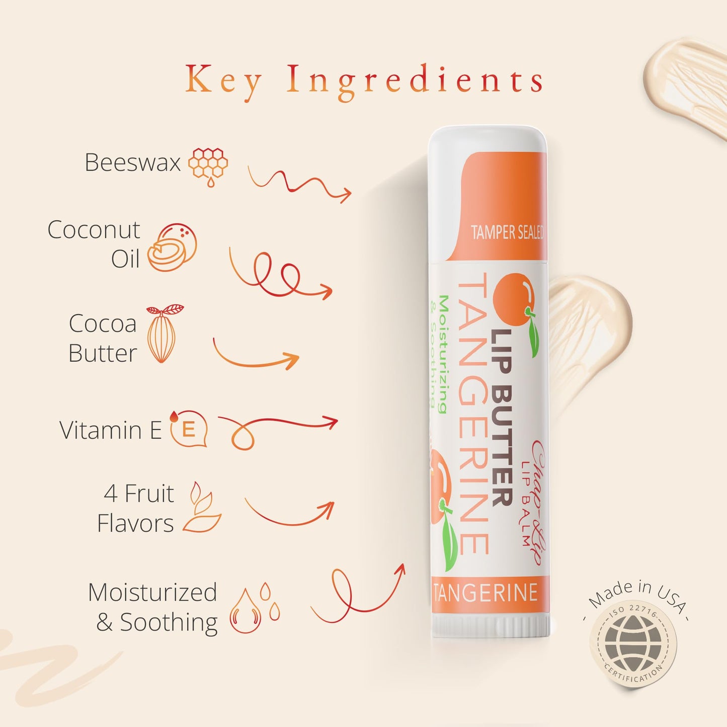CHAP-LIP Original Lip Balm Bulk Pack — 48 Pack x 12 Boxes, Fruit Flavors, Coconut Oil & Cocoa Butter – Made in USA