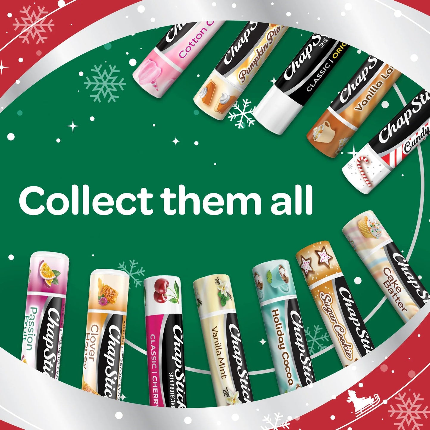ChapStick Candy Cane Lip Balm Bulk — 36-Count (12 Packs of 3) | Fresh Mint Lip Moisturizer