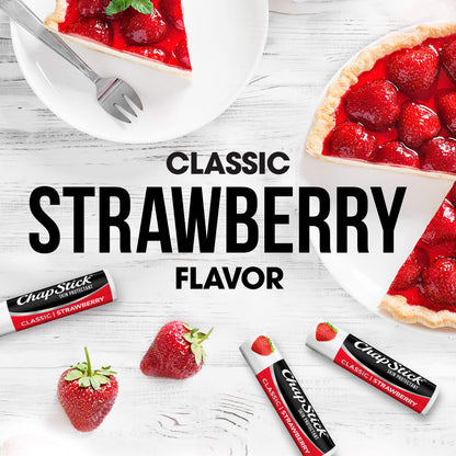 ChapStick Lip Moisturizer Classic Strawberry 3-Pack (36 Tubes) – Bulk Lip Balm