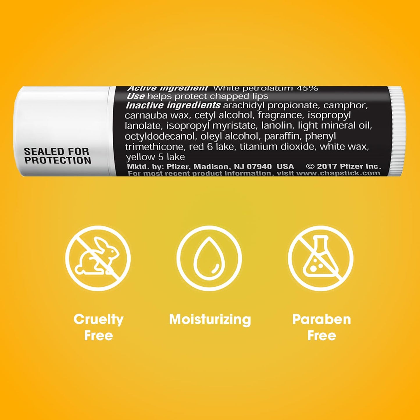 ChapStick Classic Original Lip Balm 12-Pack – Moisturizing Lip Care Bulk