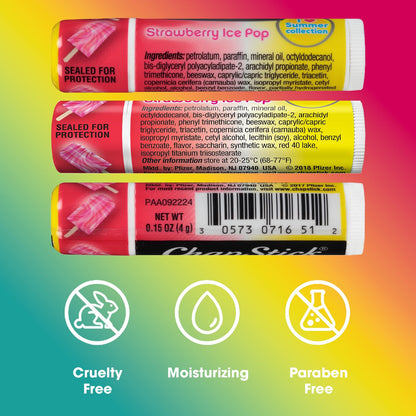 ChapStick Lip Moisturizer Strawberry Ice Pop – 12-Pack Limited Edition Lip Balm