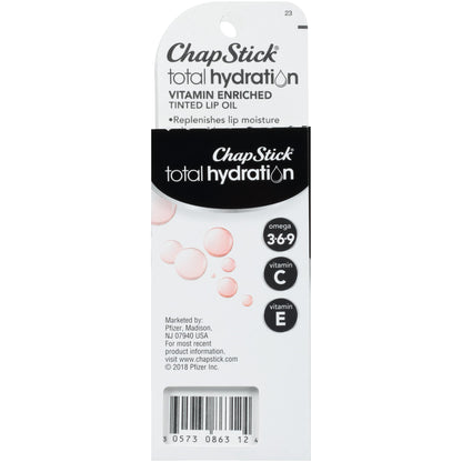 ChapStick Total Hydration Vitamin Enriched Tinted Lip Oil – Subtle Pink (0.24 oz)