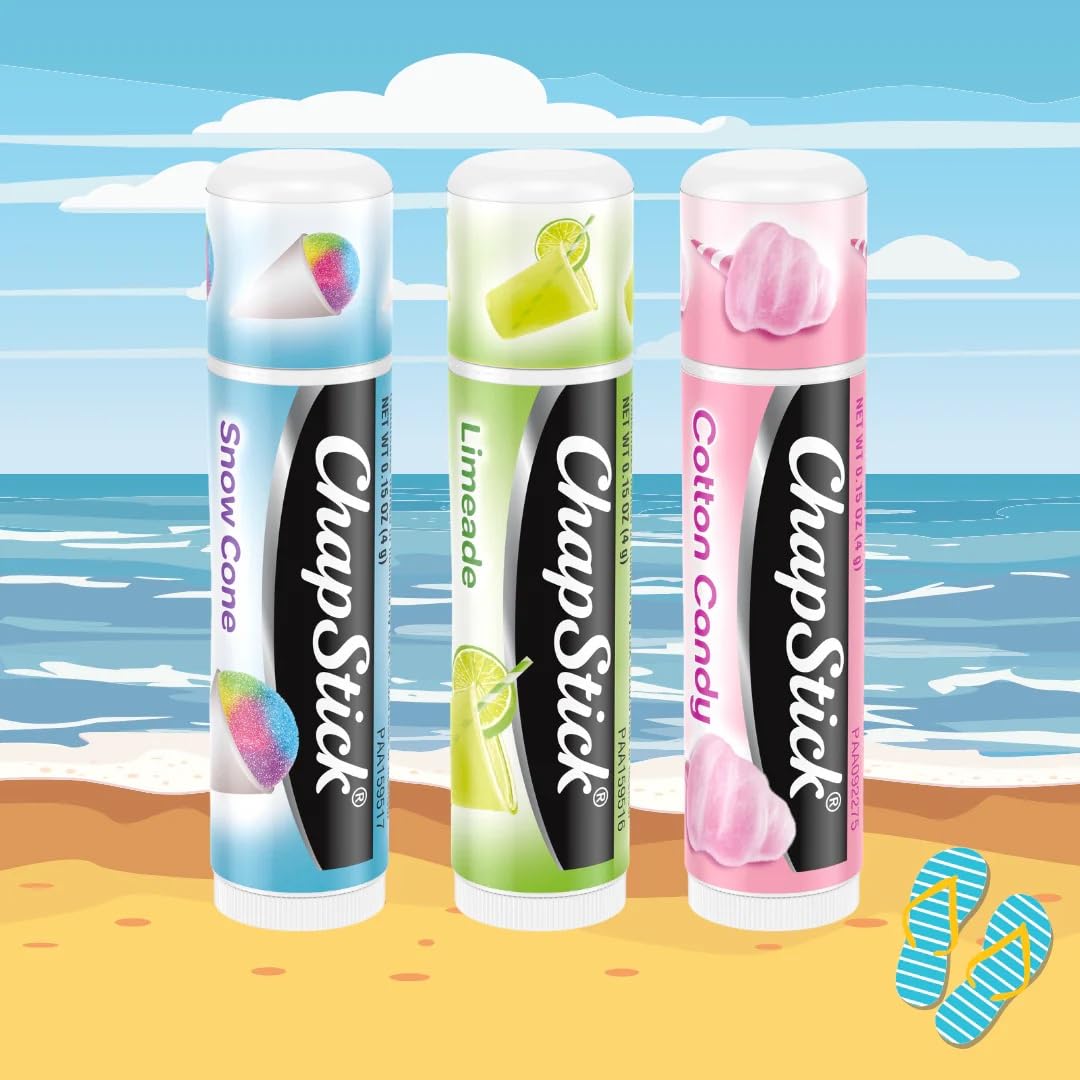 ChapStick Vacation Getaway Lip Balm Collection — Snow Cone, Limeade & Cotton Candy (5-Piece Set)