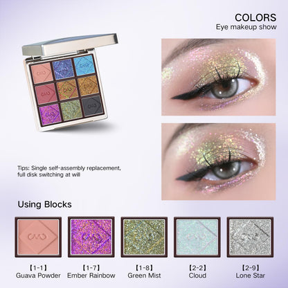 CHARMACY Chameleon All-in-One Palette – 33 Magnetic Mulrichrome Shades for Eyes, Cheeks, and Contours