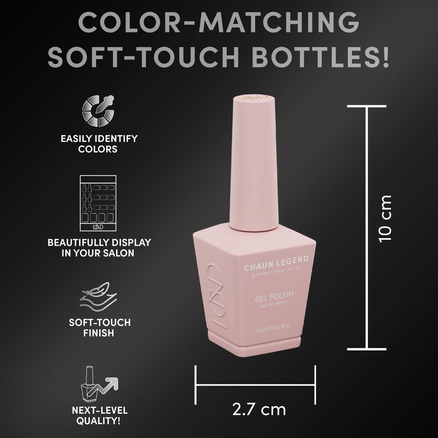 Chaun Legend Blossom LG5006 UV Gel Nail Polish – Pink Nude, 0.5 oz, Quick Dry & High Shine