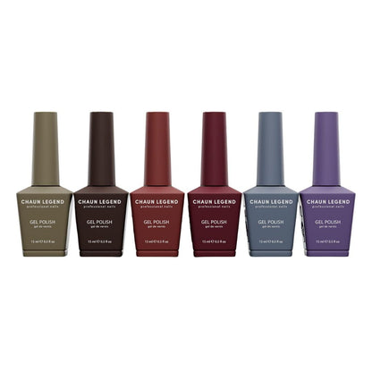 Chaun Legend UV LED Gel Nail Polish Collection – Earthy Faves (Set of 6) | Chaun Legend Professional Nails