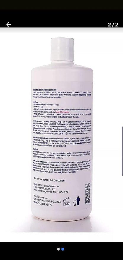 Chelly Superior Brazilian Keratin (Extra Superior) – Professional Salon Treatment USA