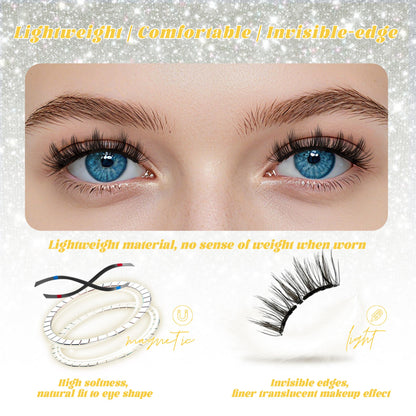 CHENSPLEND Magnetic Eyelashes with Applicator (M03) – Feathery, Reusable Lashes, No Glue Needed