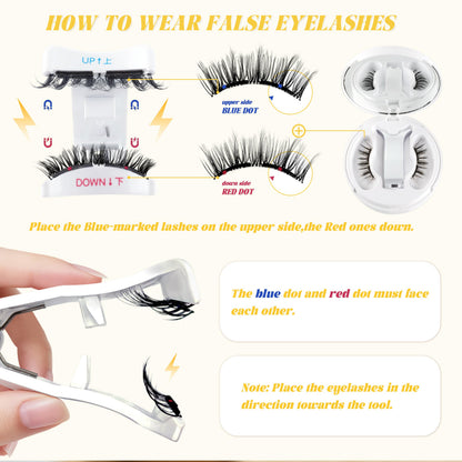 Chensplend Magnetic Eyelashes with Applicator – Feathery, Natural Look, Glue-Free Lashes (M04)