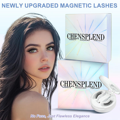 CHENSPLEND Upgrade Magnetic Eyelashes with Applicator – Dynamic Curl, No Glue