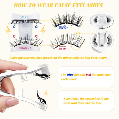 CHENSPLEND Magnetic Eyelashes with Applicator (M03) – Feathery, Reusable Lashes, No Glue Needed