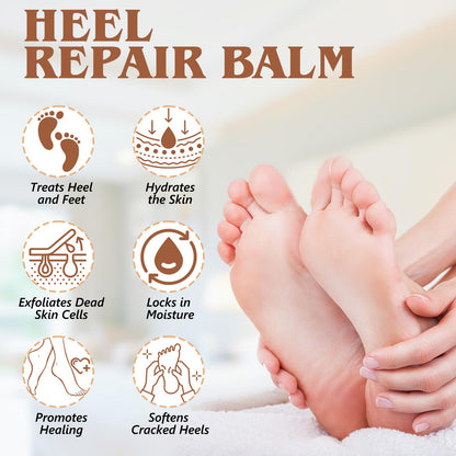 chenyayun 2 Pack Cracked Heel Treatment Balm Stick – Intensive Foot Repair with Aloe, Coconut Oil, Hyaluronic Acid (70 g)