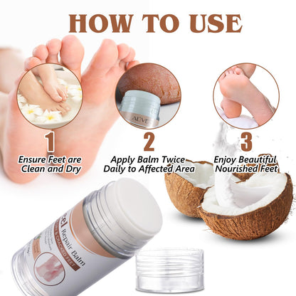 chenyayun 2 Pack Cracked Heel Treatment Balm Stick – Intensive Foot Repair with Aloe, Coconut Oil, Hyaluronic Acid (70 g)