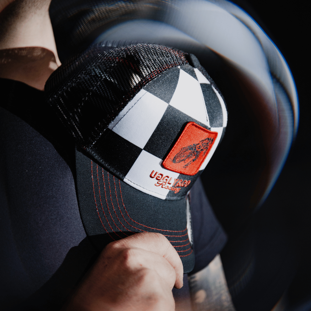 Chequered Flattrack Cap