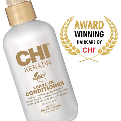 CHI Keratin Leave-in Conditioner – White, 12 oz, Pack of 2 | Reconstructing Hair Care
