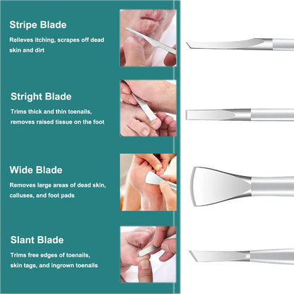 CHICREEN Ingrown Toenail Removal Kit – 4-Piece Stainless Steel Pedicure Tools