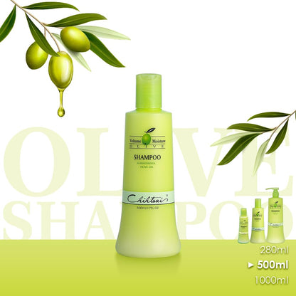 Chihtsai Volume Moisture Olive Shampoo – Cleanse, Nourish & Smooth Hair (17oz / 500ml)