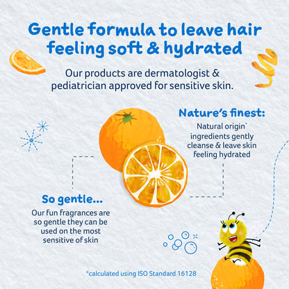 Childs Farm Kids Hair & Body Wash for Dry, Sensitive Skin – Organic Sweet Orange, Vegan & Cruelty-Free | 8.4 Fl Oz