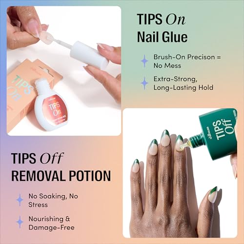 Chillhouse Chill Tips We Jamming Oval Short Press-On Nails Kit – 30 Shapes & Up to 2 Weeks Wear