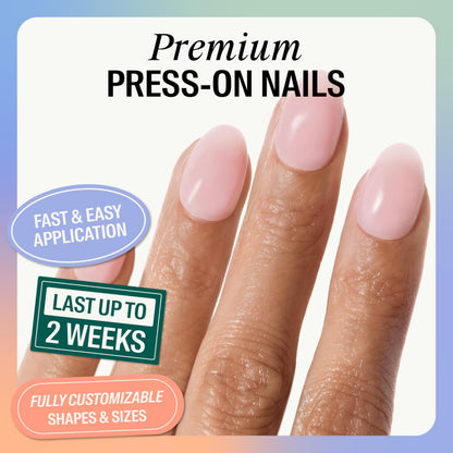 Chillhouse Chill Tips – She's the Prize Oval Press-On Nails Kit | 30 Shapes, Up to 2 Weeks Wear