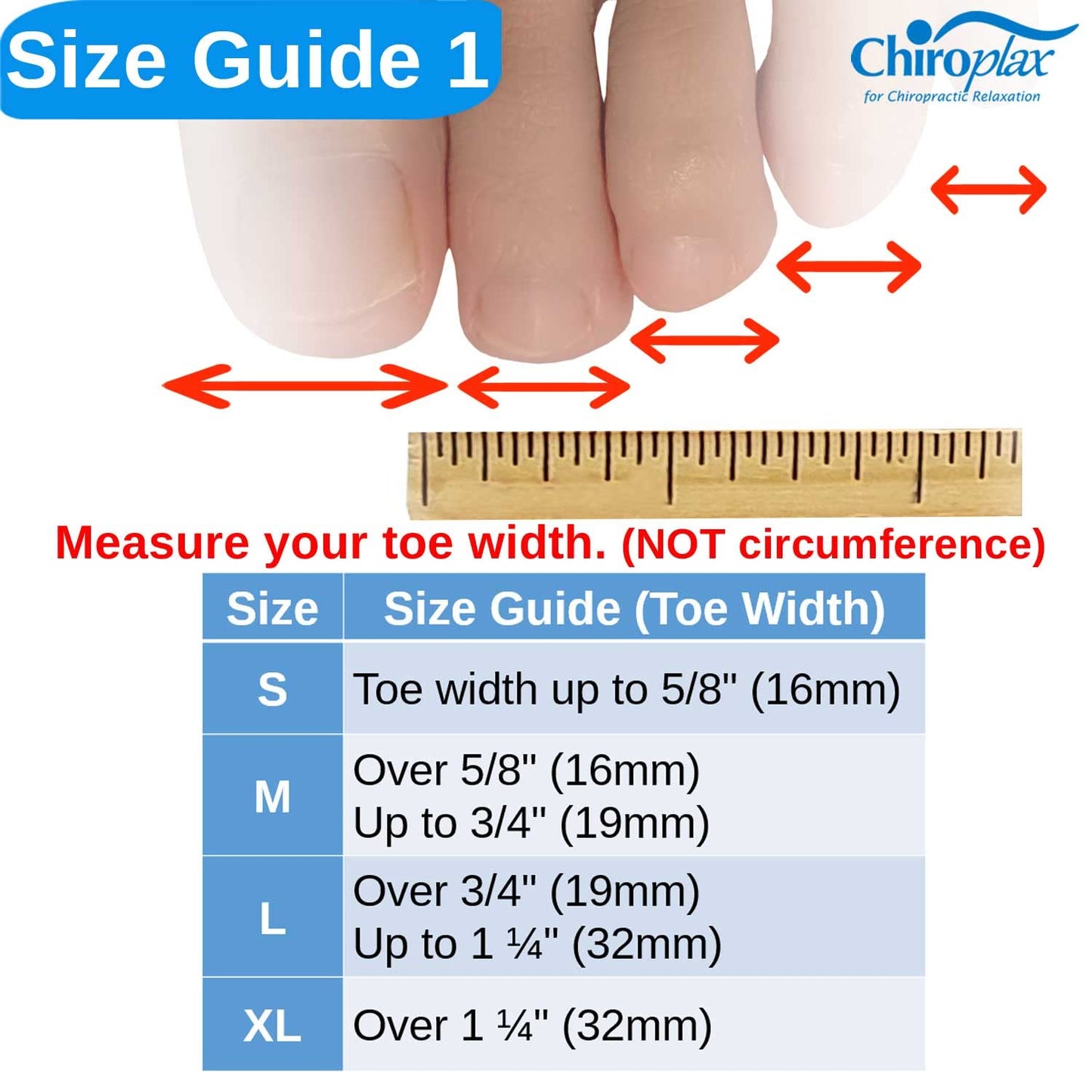 Chiroplax Toe Tubes Sleeves – Gel Lined Protection for Toes & Bunions (5 Pack, XL)