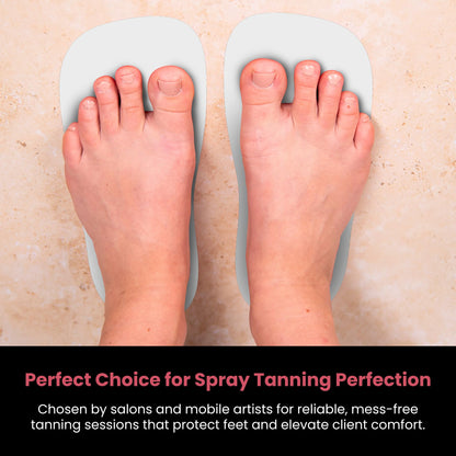 CHNELSS Professional 30 Pairs Spray Tan Feet Pads – Disposable Foam Foot Protectors for Hygienic Tanning