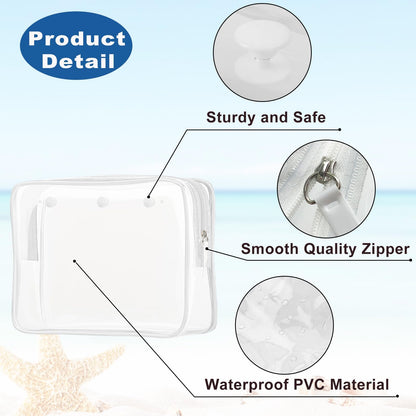 Choshion Clear Insert Bag Accessories for Beach Tote | Clear Cosmetic, Toiletry & Makeup Organizer