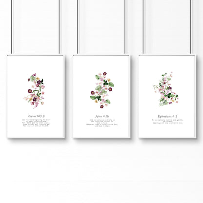 Large art for living room | set of 3 Christian wall art prints