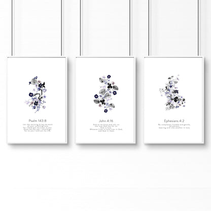 Christianity pictures wall art for living room | set of 3 wall art prints